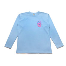 Load image into Gallery viewer, "Waiting" Taper-Fit Heavy Cotton Long Sleeve Tee Sky Blue
