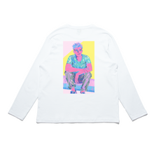 Load image into Gallery viewer, "Waiting" Cut and Sew Wide-body Long Sleeved Tee White