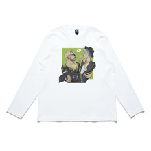 Load image into Gallery viewer, "Carry your Friend" Cut and Sew Wide-body Long Sleeved Tee White/Black