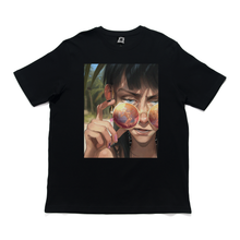 Load image into Gallery viewer, "Sunglasses" Cut and Sew Wide-body Tee White/Black
