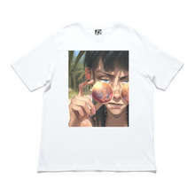 Load image into Gallery viewer, "Sunglasses" Cut and Sew Wide-body Tee White/Black