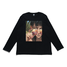 Load image into Gallery viewer, "Sunglasses" Cut and Sew Wide-body Long Sleeved Tee White/Black