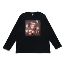 Load image into Gallery viewer, "Heartlight" Cut and Sew Wide-body Long Sleeved Tee White/Black