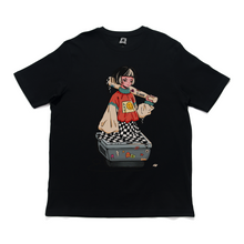 Load image into Gallery viewer, "Girl On TV" Cut and Sew Wide-body Tee Black/Beige