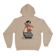 Load image into Gallery viewer, "Girl On TV" Fleece Hoodie Beige