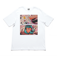 Load image into Gallery viewer, "Girl Pop" Cut and Sew Wide-body Tee White/Salmon Pink