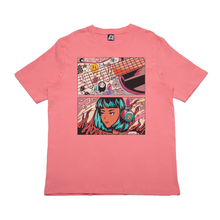 Load image into Gallery viewer, "Girl Pop" Cut and Sew Wide-body Tee White/Salmon Pink
