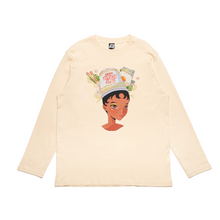 Load image into Gallery viewer, "Cup Noodles" Cut and Sew Wide-body Long Sleeved Tee White/Beige