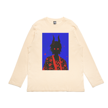 Load image into Gallery viewer, "On a dark Night" Cut and Sew Wide-body Long Sleeved Tee Black/Beige