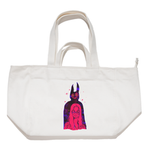 Load image into Gallery viewer, "Over your Shoulder" Tote Carrier Bag Cream/Green