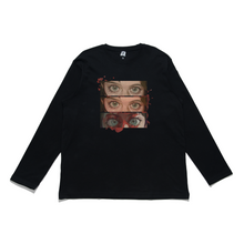 Load image into Gallery viewer, "Eyes on You" Cut and Sew Wide-body Long Sleeved Tee White/Black
