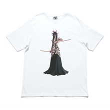 Load image into Gallery viewer, "Goth x gold II of Sword" Cut and Sew Wide-body Long Sleeved Tee White/Black