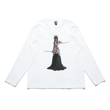 Load image into Gallery viewer, "Goth x gold II of Sword" Cut and Sew Wide-body Tee White/Black