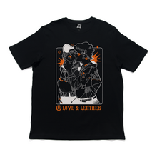 Load image into Gallery viewer, "Cowgirls Lovers" Cut and Sew Wide-body Tee Black/Beige