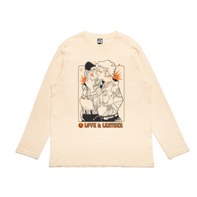 Load image into Gallery viewer, "Cowgirls Lovers" Cut and Sew Wide-body Long Sleeved Tee Black/Beige