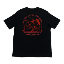 Load image into Gallery viewer, "Lasso Red" Cut and Sew Wide-body Tee Black/Beige