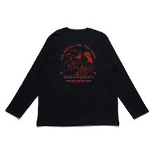 Load image into Gallery viewer, "Lasso Red" Cut and Sew Wide-body Long Sleeved Tee Black/Beige