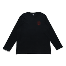 Load image into Gallery viewer, "Lasso Red" Cut and Sew Wide-body Long Sleeved Tee Black/Beige