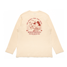 Load image into Gallery viewer, "Lasso Red" Cut and Sew Wide-body Long Sleeved Tee Black/Beige