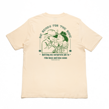 Load image into Gallery viewer, "Lasso Green" Cut and Sew Wide-body Tee White/Beige
