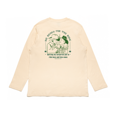 Load image into Gallery viewer, "Lasso Green" Cut and Sew Wide-body Long Sleeved Tee White/Beige