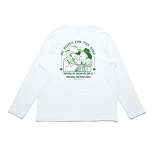 Load image into Gallery viewer, "Lasso Green" Cut and Sew Wide-body Long Sleeved Tee White/Beige