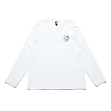 Load image into Gallery viewer, "Lasso Green" Cut and Sew Wide-body Long Sleeved Tee White/Beige