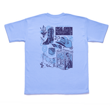 Load image into Gallery viewer, "Someone you really love " Taper-Fit Heavy Cotton Tee Sky Blue