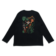 Load image into Gallery viewer, "Plants dad" Cut and Sew Wide-body Long Sleeved Tee White/Black