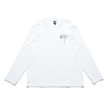 Load image into Gallery viewer, "Raindrop" Cut and Sew Wide-body Long Sleeved Tee White