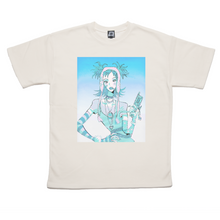 Load image into Gallery viewer, "Icy" Taper-Fit Heavy Cotton Tee Beige/Violet
