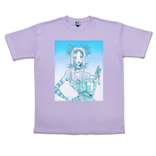 Load image into Gallery viewer, "Icy" Taper-Fit Heavy Cotton Tee Beige/Violet