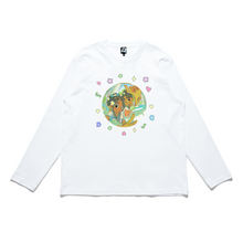 Load image into Gallery viewer, "Fisheye" Cut and Sew Wide-body Long Sleeved Tee White/Black