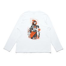 Load image into Gallery viewer, "Space Knight" Cut and Sew Wide-body Long Sleeved Tee White/Black