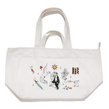 Load image into Gallery viewer, "Medieval Moodboard" Tote Carrier Bag Cream/Green