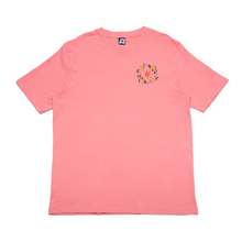 Load image into Gallery viewer, "Osmosis" Cut and Sew Wide-body Tee White/Salmon Pink