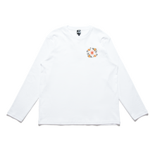 Load image into Gallery viewer, "Osmosis" Cut and Sew Wide-body Long Sleeved Tee White/Salmon Pink