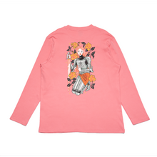 Load image into Gallery viewer, "Osmosis" Cut and Sew Wide-body Long Sleeved Tee White/Salmon Pink