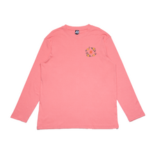 Load image into Gallery viewer, "Osmosis" Cut and Sew Wide-body Long Sleeved Tee White/Salmon Pink
