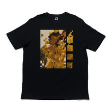 Load image into Gallery viewer, "Golden Girl" Cut and Sew Wide-body Tee Black/Beige
