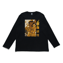 Load image into Gallery viewer, "Golden Girl" Cut and Sew Wide-body Long Sleeved Tee Black/Beige
