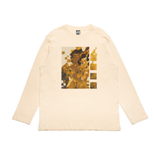 Load image into Gallery viewer, "Golden Girl" Cut and Sew Wide-body Long Sleeved Tee Black/Beige