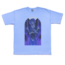Load image into Gallery viewer, "The Moon" Taper-Fit Heavy Cotton Long Sleeve Tee Sky Blue