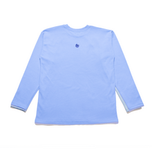 Load image into Gallery viewer, "The Moon" Taper-Fit Heavy Cotton Long Sleeve Tee Sky Blue