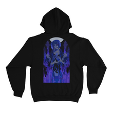 Load image into Gallery viewer, "Hierophant" Basic Hoodie Black/Cobalt Blue
