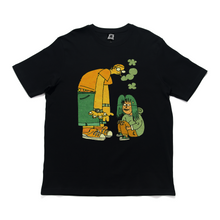 Load image into Gallery viewer, "Troublemakers" Cut and Sew Wide-body Tee White/Black