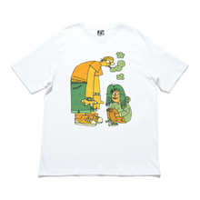 Load image into Gallery viewer, "Troublemakers" Cut and Sew Wide-body Tee White/Black