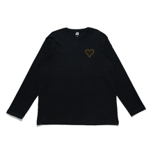 Load image into Gallery viewer, "Heart On My Sleeve" Cut and Sew Wide-body Long Sleeved Tee White/Black