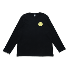 Load image into Gallery viewer, "Smiley" Cut and Sew Wide-body Long Sleeved Tee White/Black