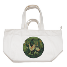 Load image into Gallery viewer, "Fell Awake" Tote Carrier Bag Cream/Green